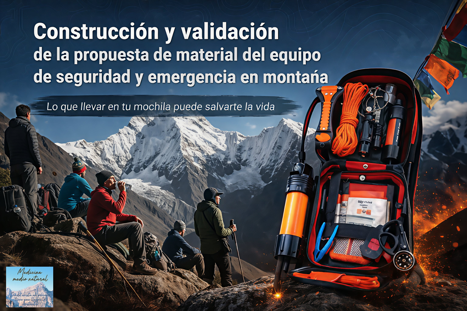 Material sanitario y de seguridad para montaña