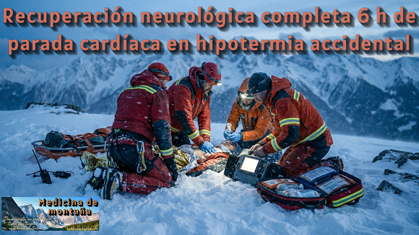 Recuperación neurológica completa 6 h después de un parada cardíaca debido a hipotermia accidental